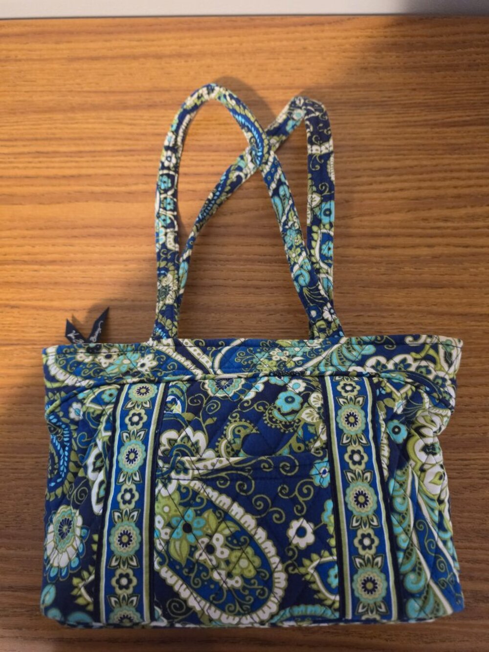 Vera Bradley Blue Rhapsody Quilted Cotton Shoulder Tote Bag